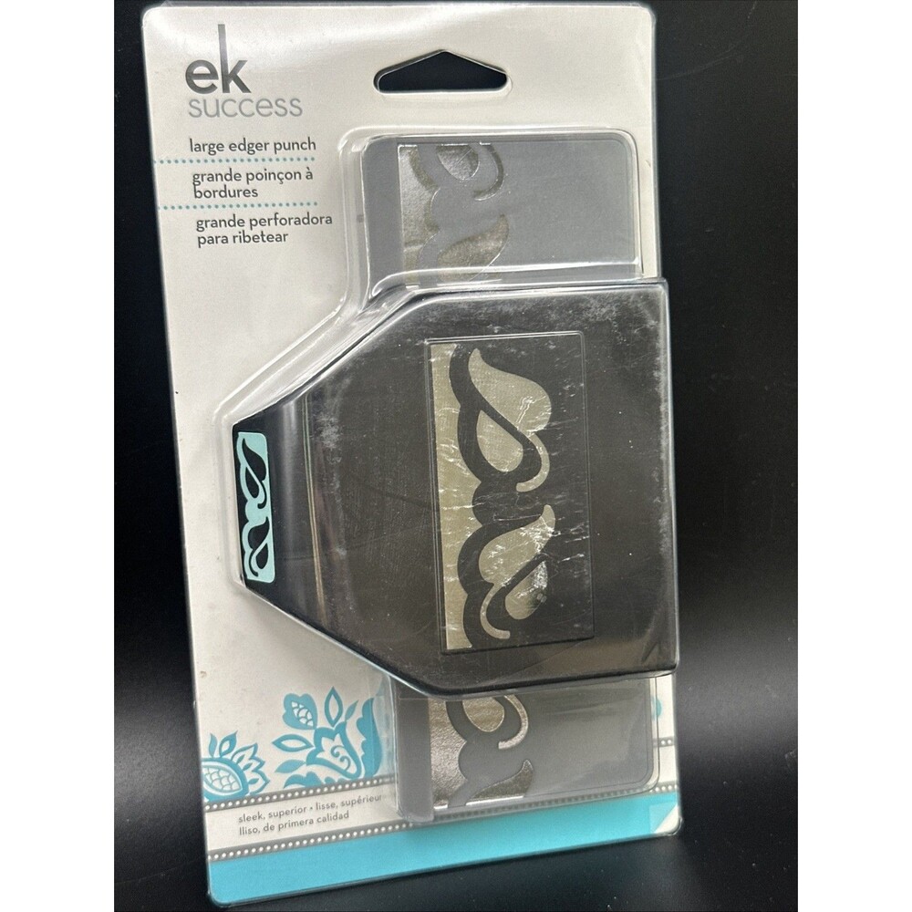 RARE EK Success Large Edger Deep Punch PSN LE Floral Leaf